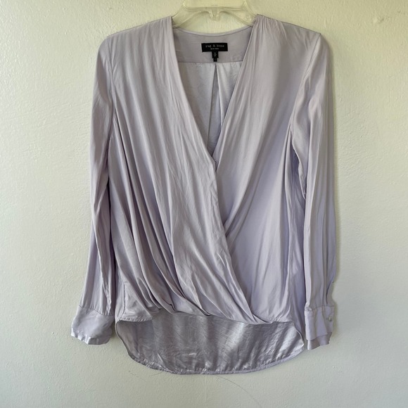 Rag & Bone Silk Lilac top size S/P - Picture 11 of 11